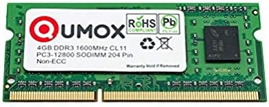Qumox SODIMM (PC3-12800) DDR3 1600 CL 11 (4GB, QXDDR31600CL11SOD/4GB)