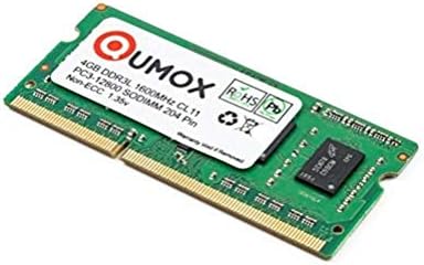 Qumox SODIMM (PC3L-12800S) DDR3 1600 CL 11 (4GB, QXDDR31600CL11SOD/4GB/LV, Low Voltage)