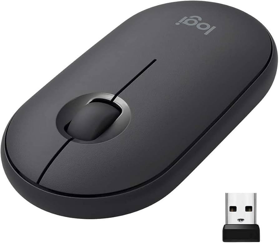Logitech M350 Pebble Mouse (Black, 910-005576)