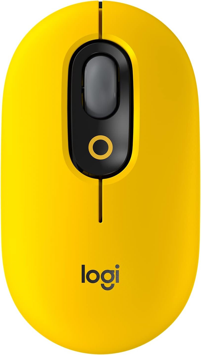Logitech Pop Wireless Mouse (Yellow, 910-006424)