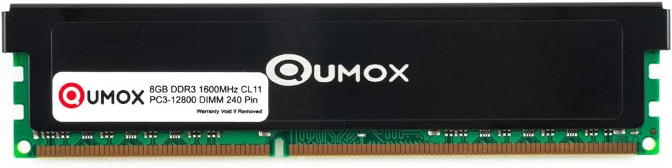 Qumox DIMM Speicher (PC3-12800) DDR3 1600 CL 11 (8GB, QXDDR31600CL11/8GB)
