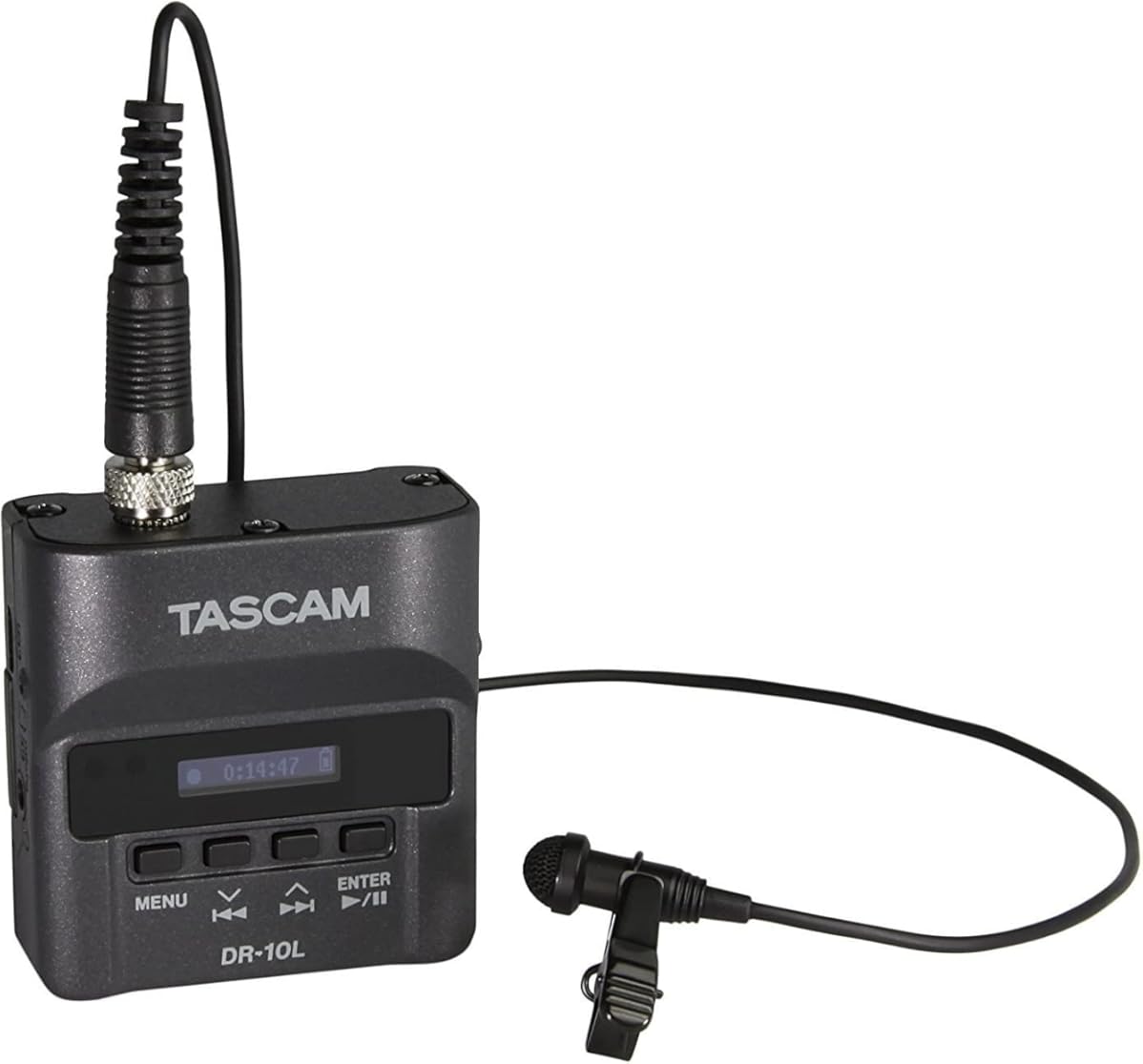 Tascam DR-10L Micro Portable Audio Recorder with Lavalier Microphone (Black)