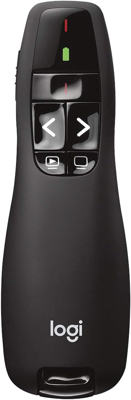 Logitech R400 Wireless Laser Presentation Remote (White, 910-001363)
