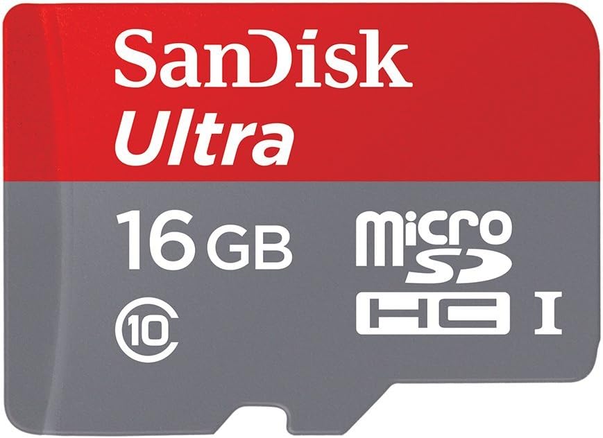 Sandisk Ultra microSDHC Class 10 (16GB, Read 80MB/s, Without Adapter) (SDSQUNS-016G-GN3MN)