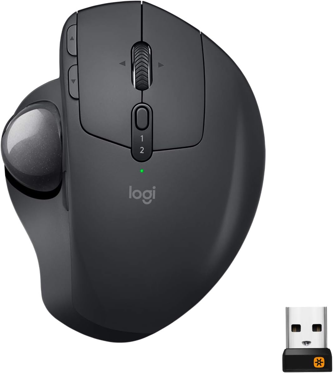Logitech MX Ergo Wireless Trackball Mouse (Black, 910-005180)