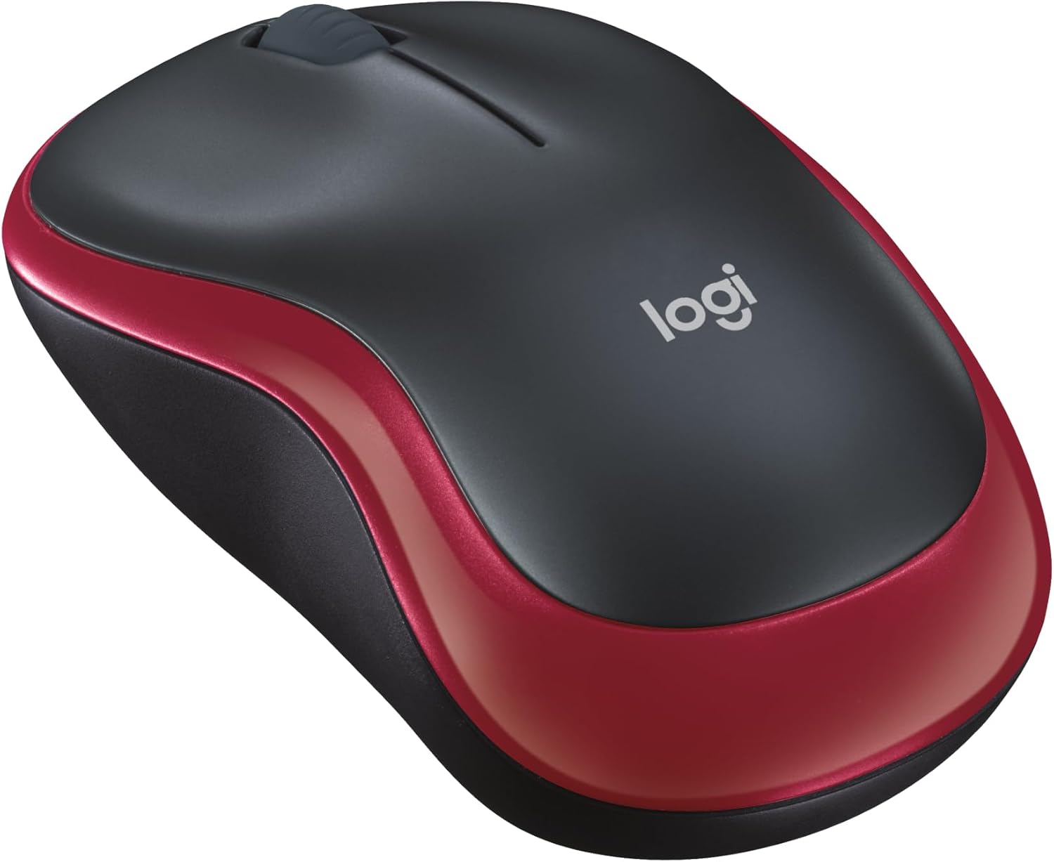 Logitech M185 Wireless Mouse (Red, 910-002633)