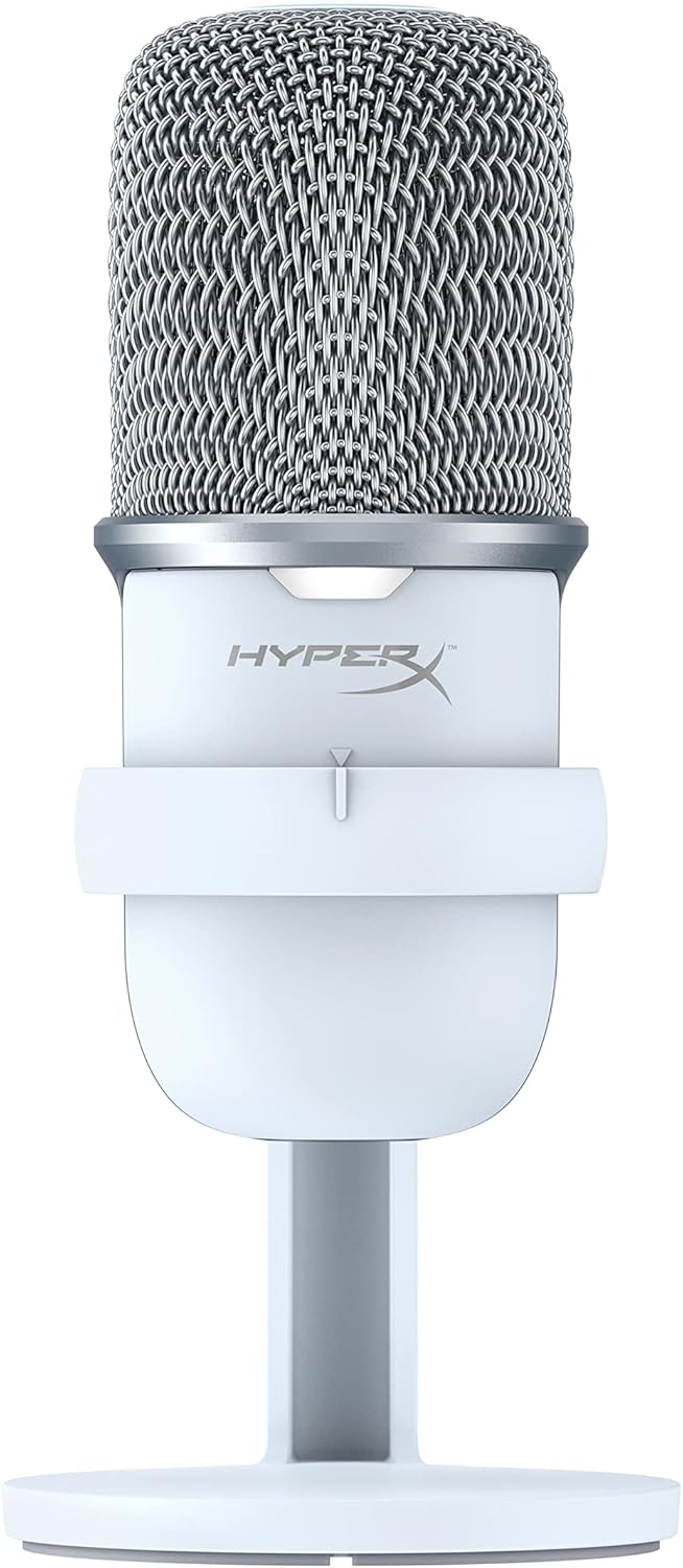 HyperX SoloCast USB Microphone (White, HMIS1X-XX-WT/G)