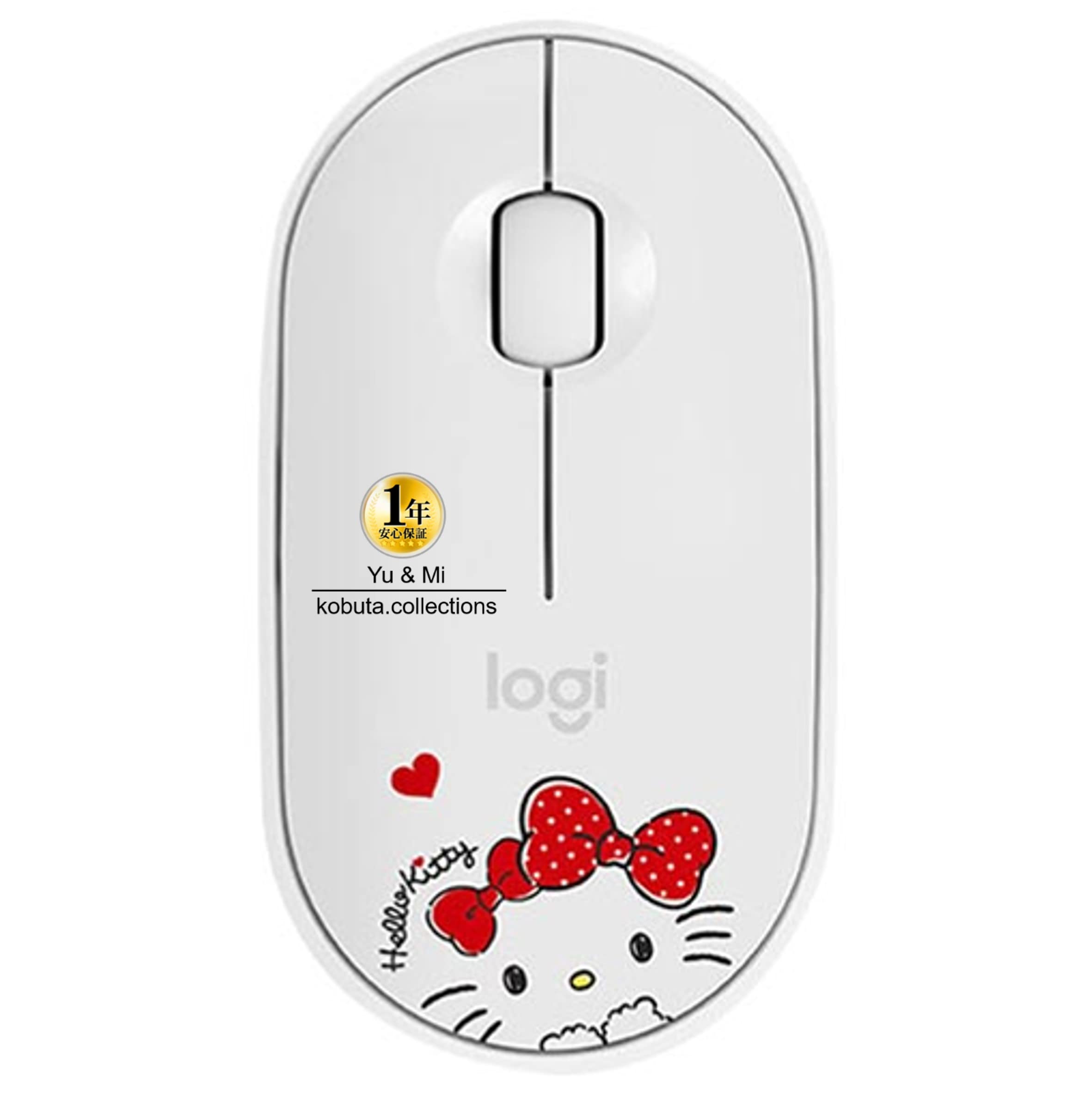 Logitech M350 Pebble Mouse (Hello Kitty, White)
